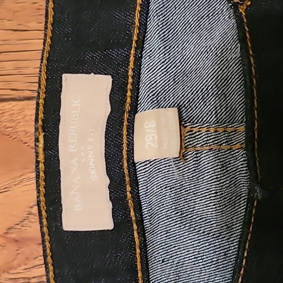Banana Republic Skinny Fit Dark Denim Jeans with Cuff - 29/8 - Picture 2 of 6